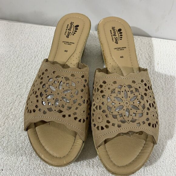 Spring Step Cork Wedge Sandal Womens Size 40 US 9 New - Picture 3 of 8